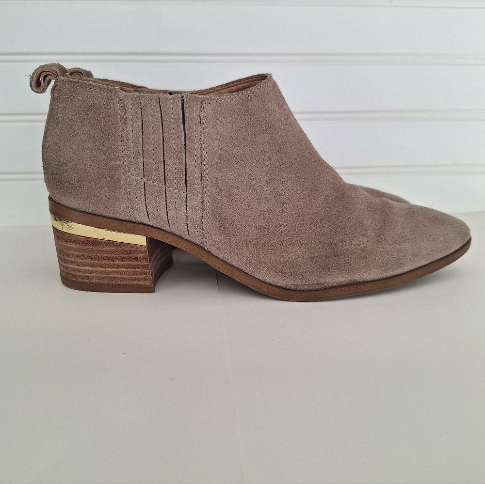 Franco Sarto Suede Ankle Boot | Nude - Fawn | Size 8